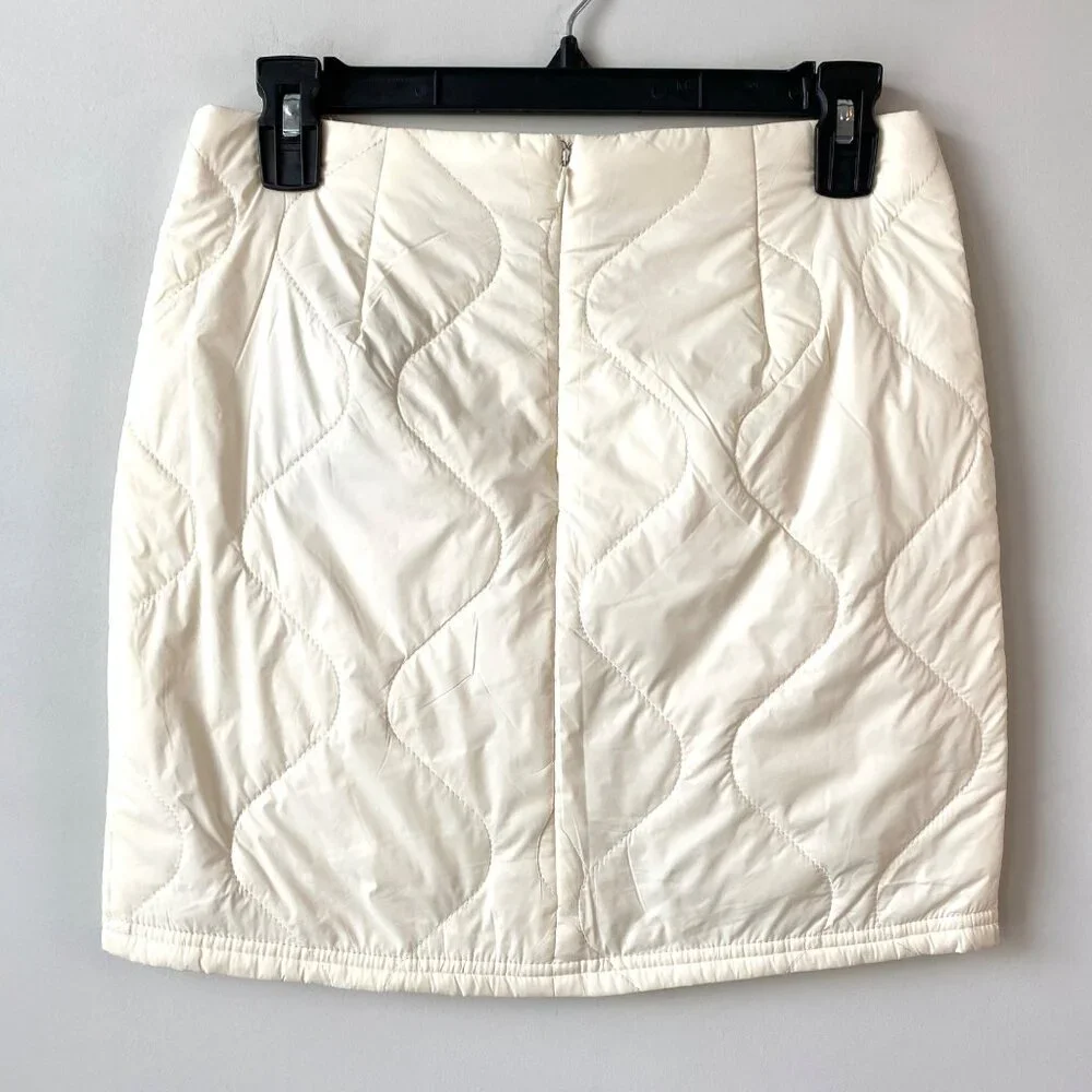 NWT CONEY ISLAND PICNIC Alpine Slopes Quilted Mini Skirt Size 26‎ Coconut Milk